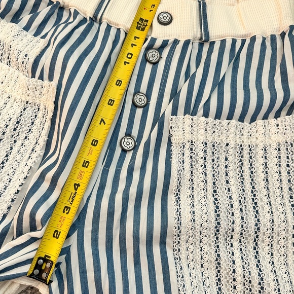 New POL Blue and White Striped Wide Leg Pants - Picture 11 of 13
